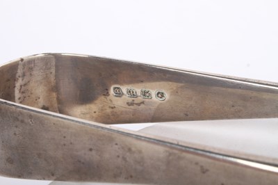 Lot 37 - A pair of Scottish silver asparagus servers,...