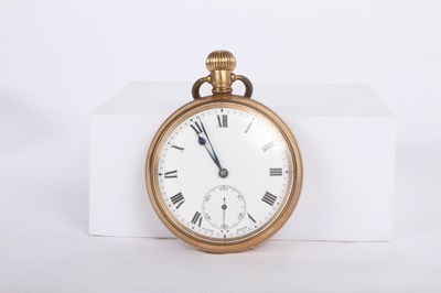 Lot 110 - A Dennison gold plated pocket watch, the...