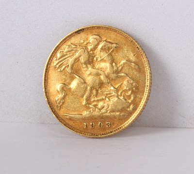 Lot 136 - An Edward VII gold half sovereign, dated 1903