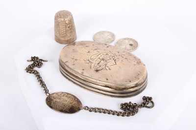 Lot 116 - A collection of mixed silver, 25g
