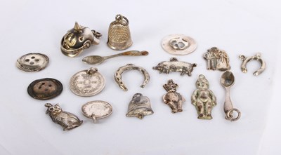 Lot 117 - A collection of mixed silver charms