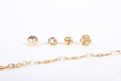 Lot 57 - A collection of mixed 9 carat gold earrings...