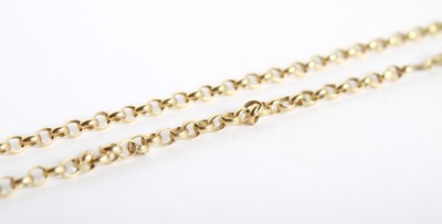 Lot 16 - A 9 carat gold belcher link chain, 12.6g, 65cm
