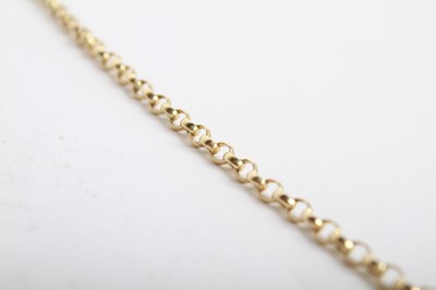 Lot 16 - A 9 carat gold belcher link chain, 12.6g, 65cm