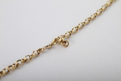 Lot 16 - A 9 carat gold belcher link chain, 12.6g, 65cm