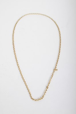 Lot 16 - A 9 carat gold belcher link chain, 12.6g, 65cm
