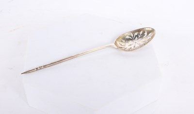 Lot 79 - A silver mote spoon, by Thomas Watson, London...