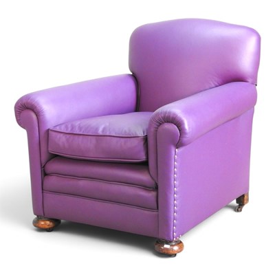 Lot 177 - A 1920s and recently purple leather...