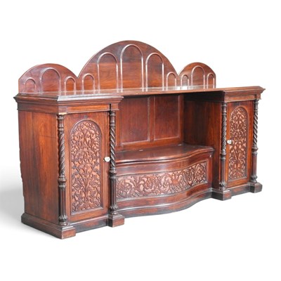 Lot 298 - A large Victorian and later rosewood inverted...