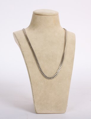 Lot 114 - A silver Cuban link chain, stamped 925 with...