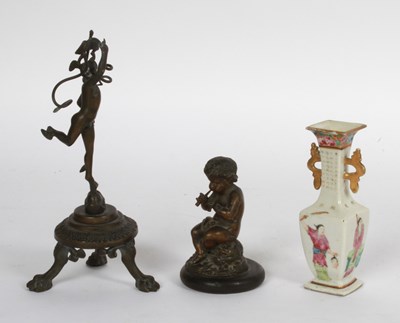 Lot 224 - A bronze figure of Mercury, 20.5x11x10cm,...