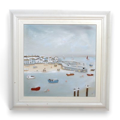 Lot 482 - Lucy Young (Contemporary), Coastal scene, oil...