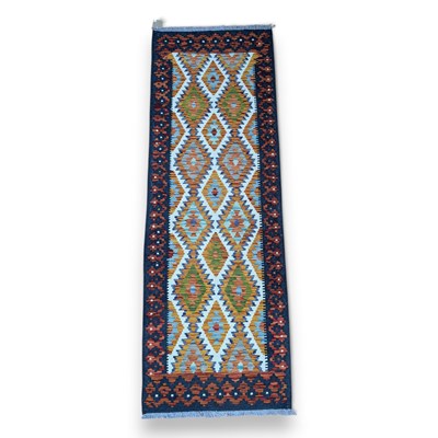 Lot 836 - A Chobi kilim runner, 184x64cm