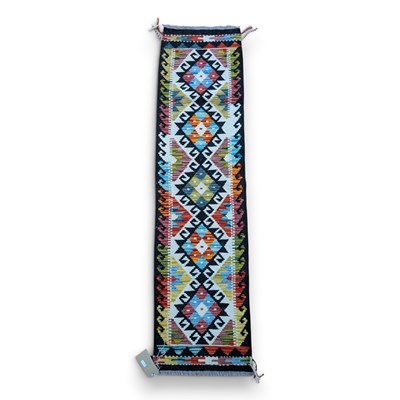 Lot 738 - A Chobi kilim runner, 157x41cm