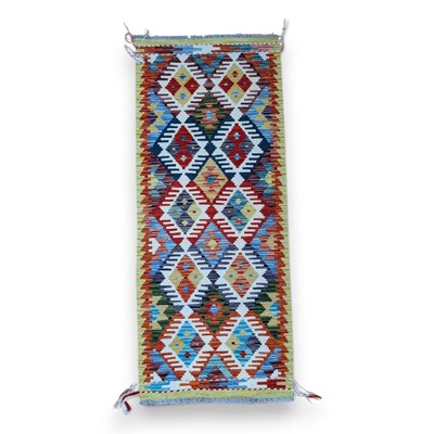 Lot 779 - A Chobi kilim runner, 151x62cm