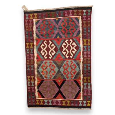 Lot 763 - A Maimana kilim rug, 146x98cm