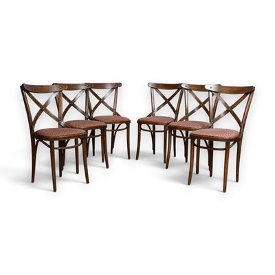 Lot 696 - A set of six Ton Czech bentwood dining chairs