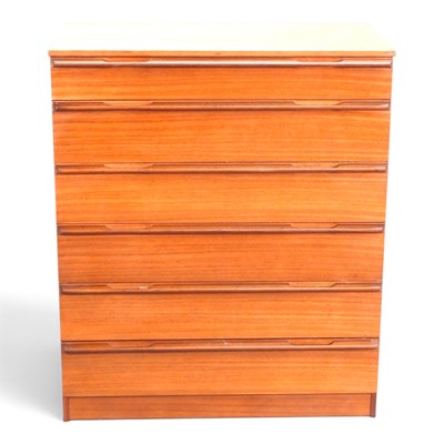 Lot 345 - A 1960s teak chest of drawers, by Avalon