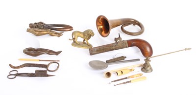 Lot 857 - A 19th century percussion pistol, together...