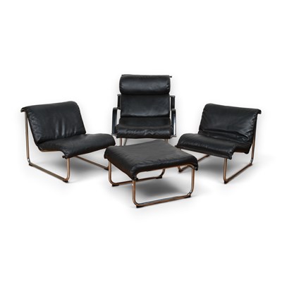 Lot 450 - Yrjö Kukkapuro, a suite of tubular chrome and...