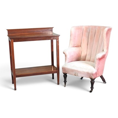 Lot 461 - A 19th century barrel back armchair,...