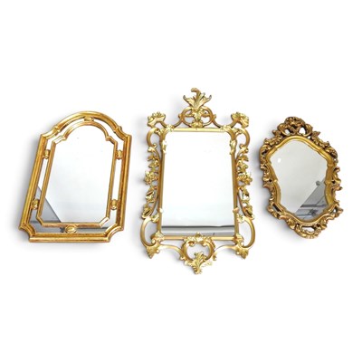 Lot 516 - A modern Chippendale style gilt framed wall...