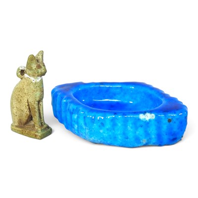 Lot 248 - An Egyptian style amulet, in the form of a cat,...
