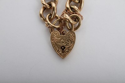 Lot 10 - A 9 carat gold curb link chain, having a...