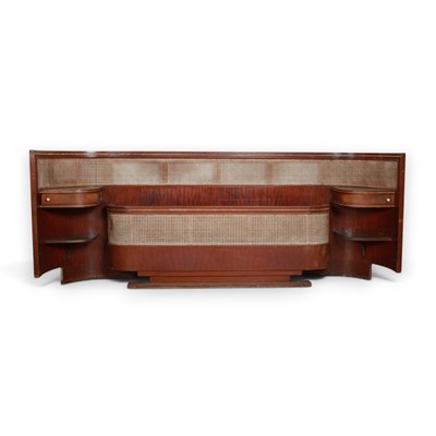 Lot 440 - An Art Deco De Coene double bed frame, H99cm...