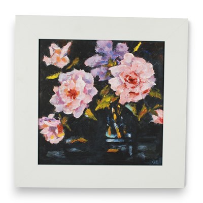 Lot 524 - Graham Evenden (b.1947), Pink Roses, acrylic...