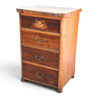 Lot 534 - A Victorian mahogany narrow chest of drawers,...