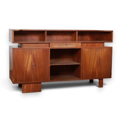 Lot 392 - A mid-century teak bar/sideboard, 98 x 168 x 46cm