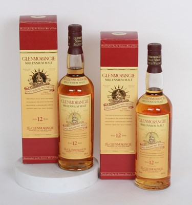 Lot 175 - A pair of Glenmorangie millennium Malt Single...