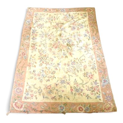 Lot 347 - A Kashmiri hand stitched crewel work panel,...