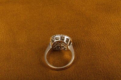 Lot 5 - A modern 18 carat white gold diamond ring, of...