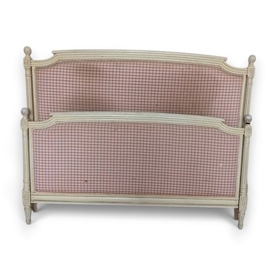Lot 718 - A French cream painted bed frame