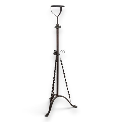 Lot 745 - A wrought iron lampstand