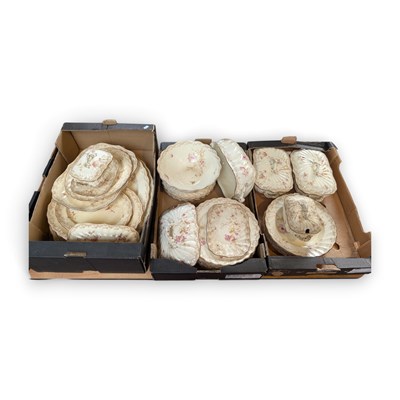 Lot 899 - A floral dinnerware set, Bishop and Stonier...