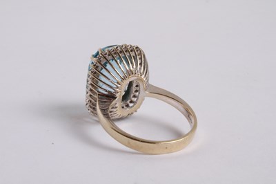 Lot 2 - An 18 carat white gold aquamarine and diamond...