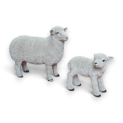 Lot 743 - A large composite model of a sheep and a lamb,...