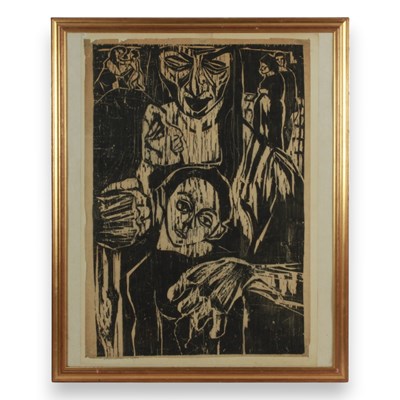 Lot 500 - Paul Christie, figures, woodblock, signed, 71...
