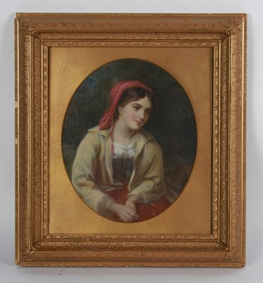 Lot 477 - English school, 19th century, portrait of a...