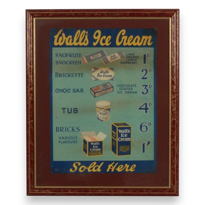 Lot 664 - A vintage Wall's ice cream advertising poster,...