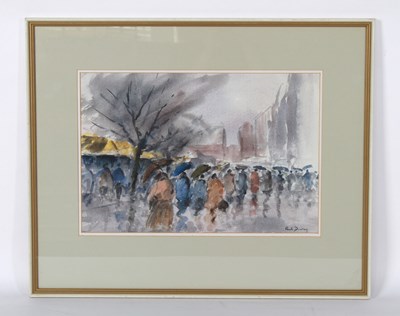 Lot 666 - Paul Darley (b.1958), 'Rain, The Walk, Norwich'...