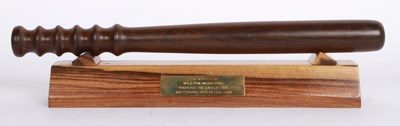 Lot 361 - A policeman's turned wood truncheon, on a...