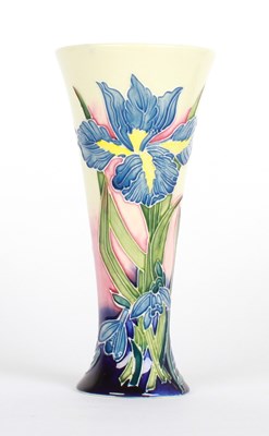 Lot 439 - An Old Tupton Ware Blue Iris pattern vase, 20...