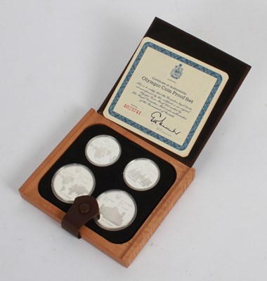 Lot 139 - A Canadian Olympic silver four coin proof set,...
