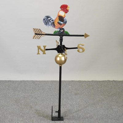 Lot 37 - A metal cockerel weather vane