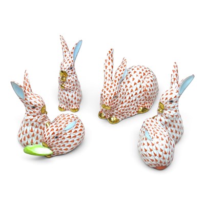 Lot 100 - A collection of Herend porcelain models of...