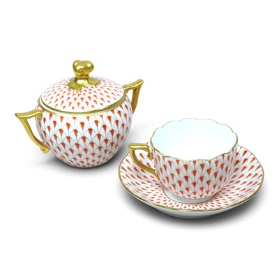 Lot 111 - A Herend porcelain sucrier and cover and...